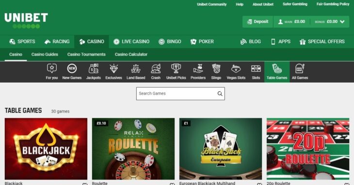 Unibet Casino review