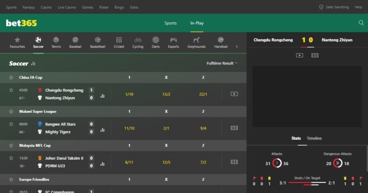 Bet365 Sports betting