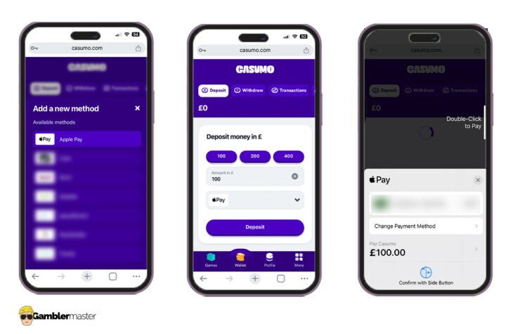 Apple Pay casino deposit on mobile