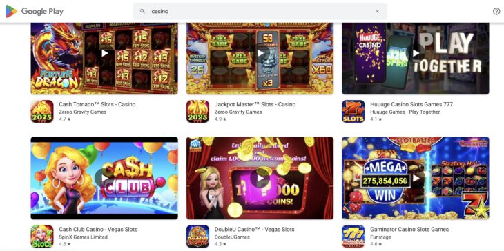 Google Play Store apps not for real money
