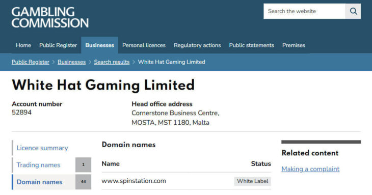 Spin Station UK licence