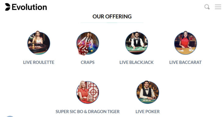 Evolution live casino
