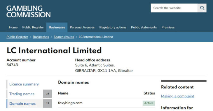 Independent bingo site - UK licence