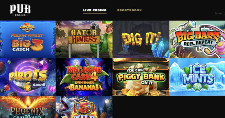 Pub Casino games library