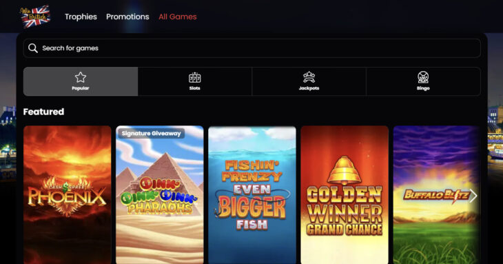 Win British Casino games