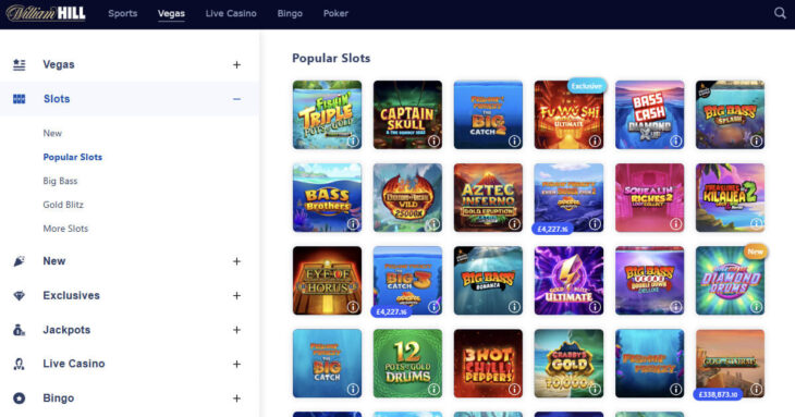 William Hill casino games