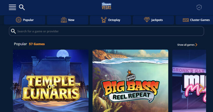 Dream Vegas Casino games