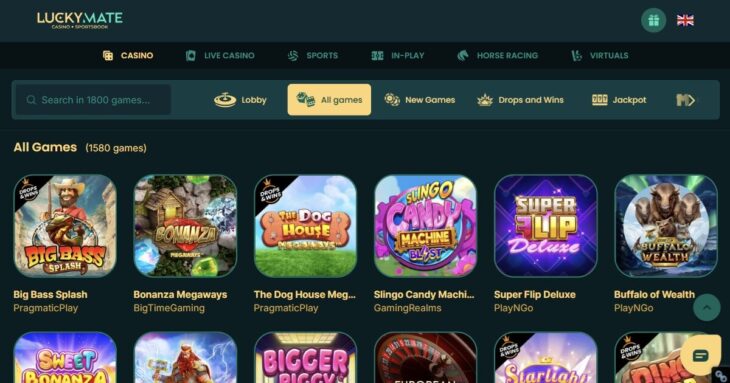 LuckyMate Casino game library