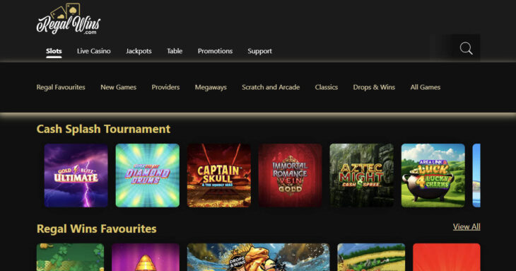 Regal Wins casino games