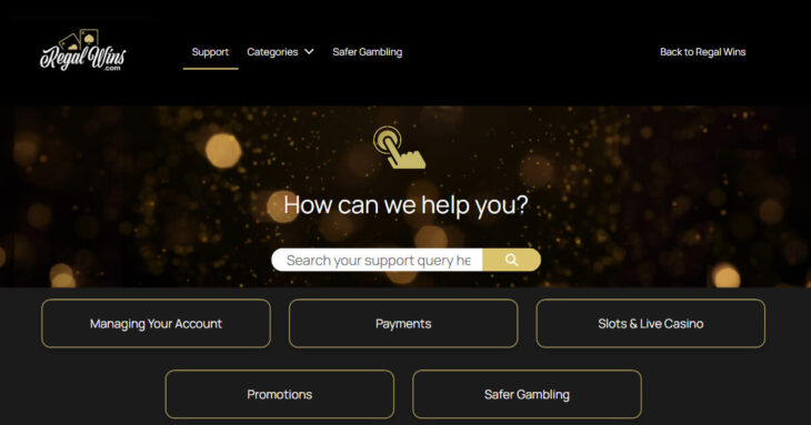 Regal Wins support